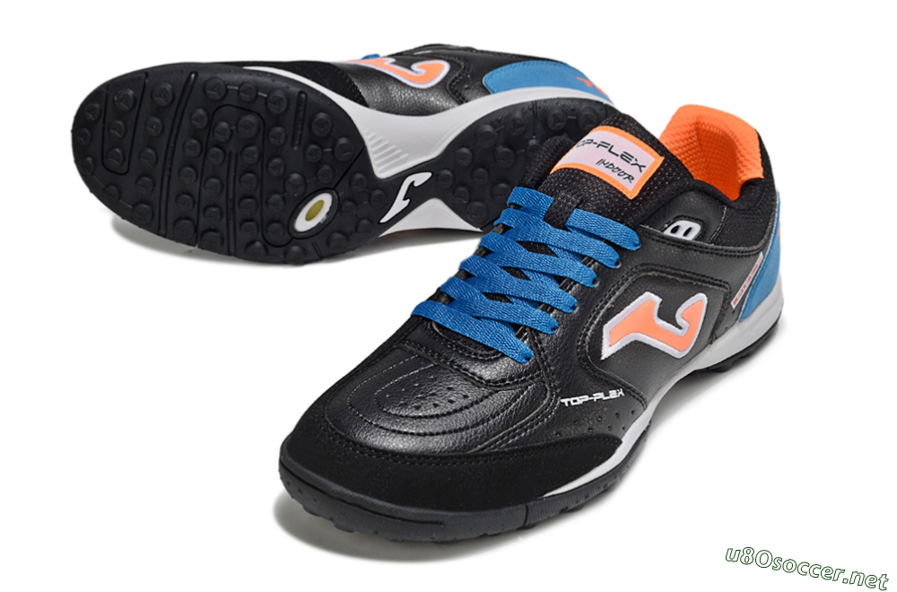 Men's Joma Top Flex TF Football Shoes - Black/Red/Blue 3