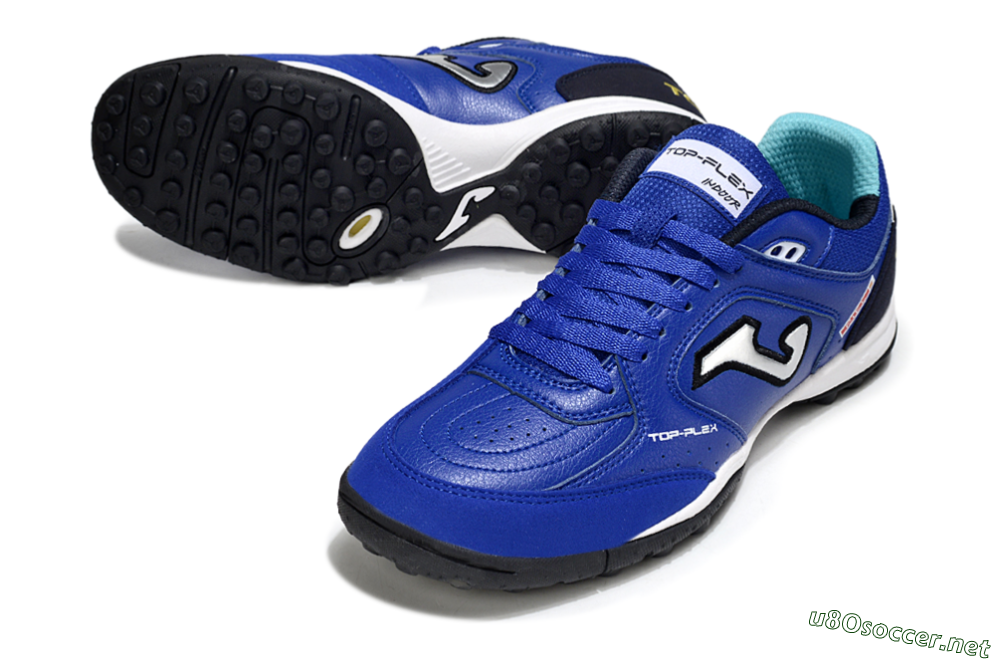 Men's Joma Top Flex TF Football Shoes - Blue/Black/Silver 3