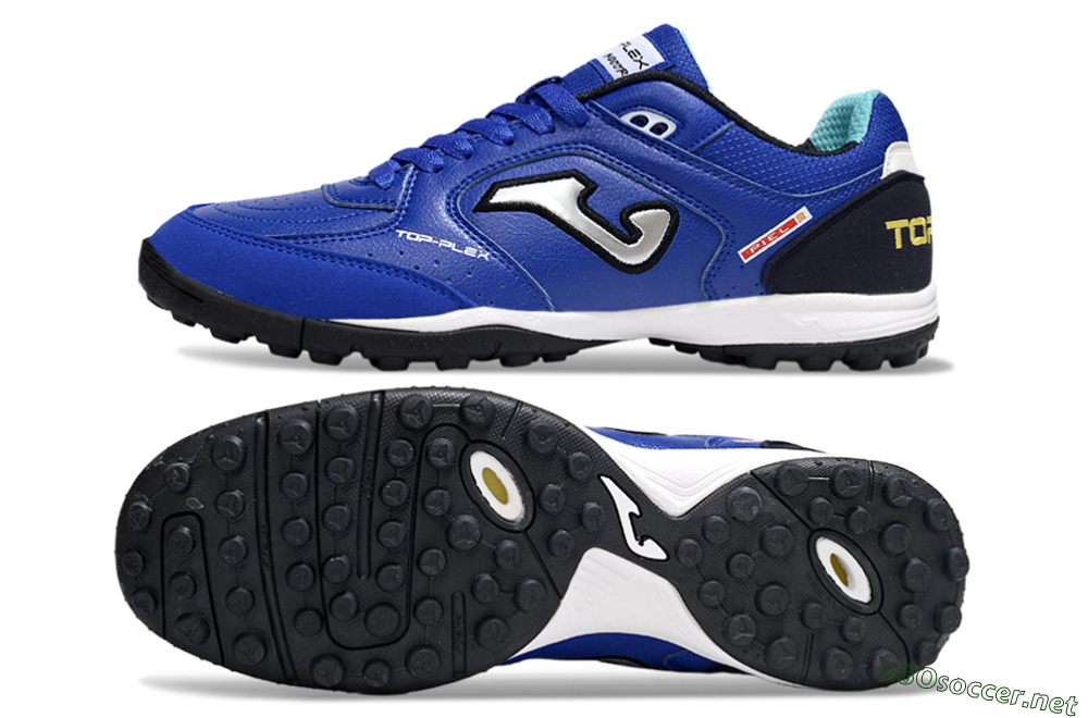 Men's Joma Top Flex TF Football Shoes - Blue/Black/Silver 1