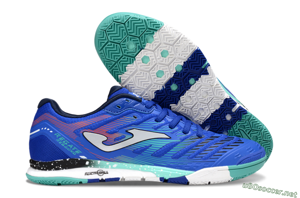 Men's Joma Top Flex IC Football Shoes - Blue/Jade/Red 2