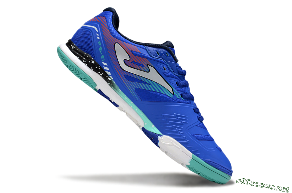 Men's Joma Top Flex IC Football Shoes - Blue/Jade/Red 4