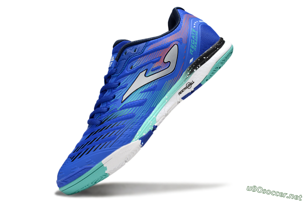 Men's Joma Top Flex IC Football Shoes - Blue/Jade/Red 5