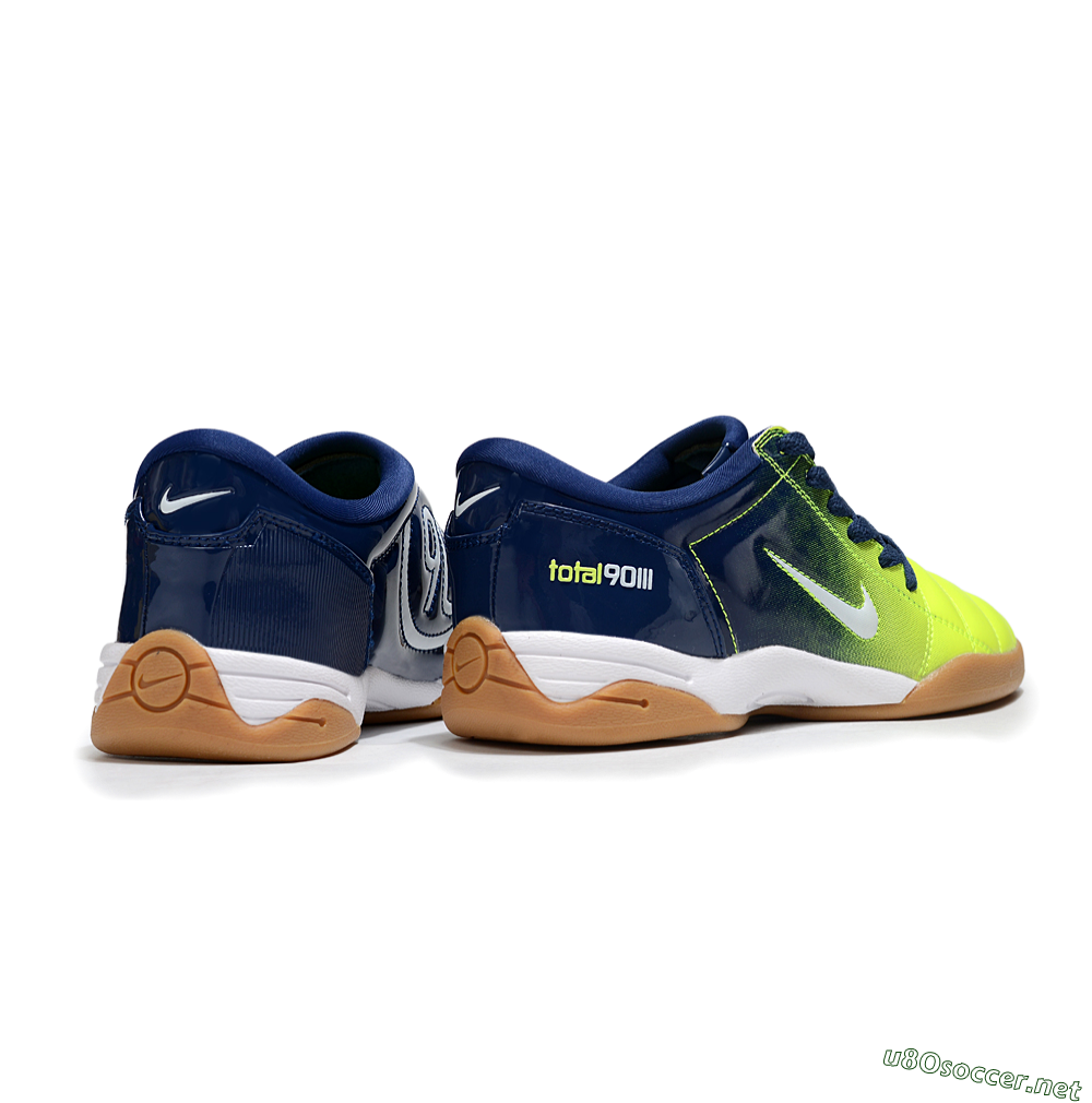 Men's Nike Total 90 III IC Football Shoes - Yellow/White/Blue 6