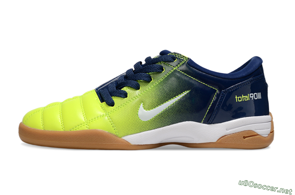 Men's Nike Total 90 III IC Football Shoes - Yellow/White/Blue 0