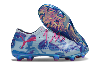 Men's Puma Future 8 Ultimate FG Football Boots - Blue/Pink/Black