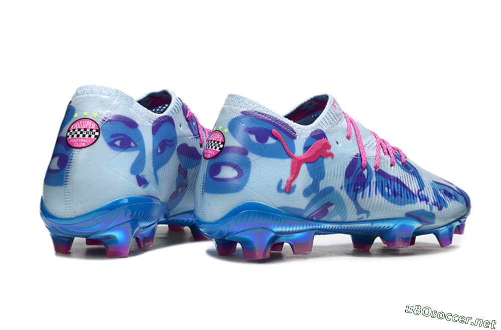 Men's Puma Future 8 Ultimate FG Football Boots - Blue/Pink/Black 6