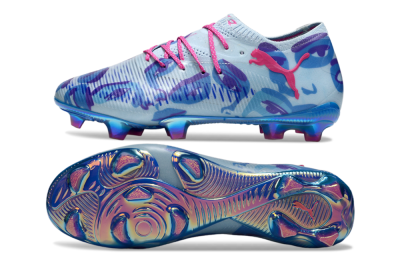 Men's Puma Future 8 Ultimate FG Football Boots - Blue/Pink/Black