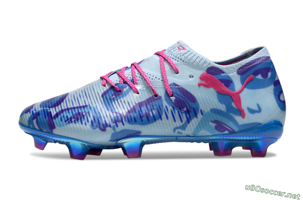 Men's Puma Future 8 Ultimate FG Football Boots - Blue/Pink/Black 0