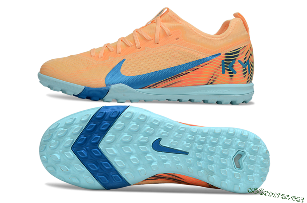 Unisex Nike Air Zoom Mercurial Vapor 16 Pro TF Football Shoes - Orange/Blue/Jade 1
