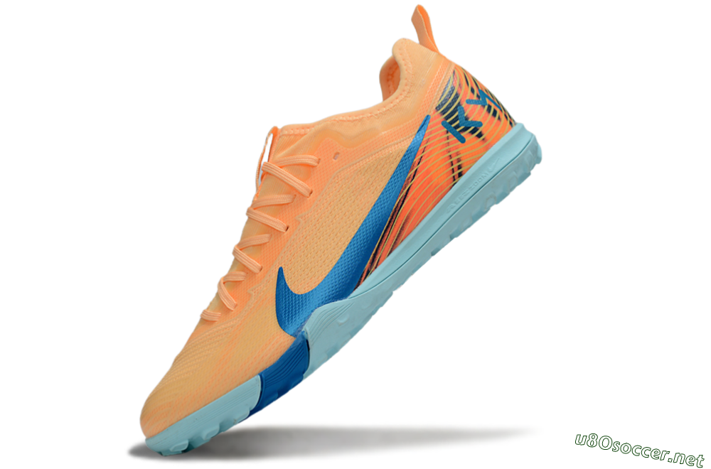 Unisex Nike Air Zoom Mercurial Vapor 16 Pro TF Football Shoes - Orange/Blue/Jade 5