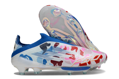 Men's Adidas F50+ Elite Lightstrike Laceless FG Football Boots - Pink/Red/Blue