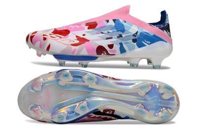 Men's Adidas F50+ Elite Lightstrike Laceless FG Football Boots - Pink/Red/Blue
