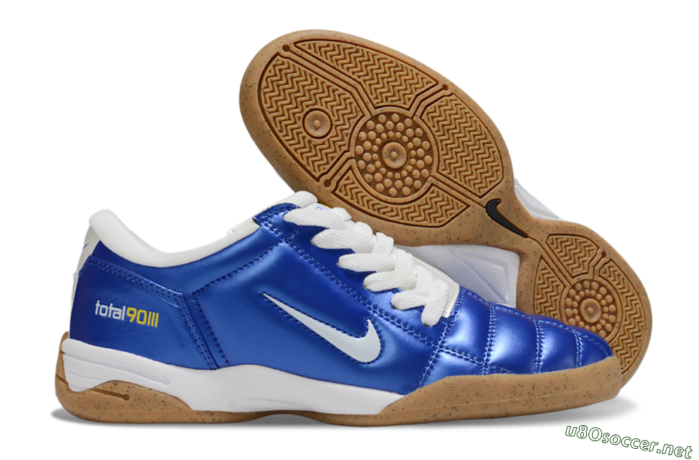 Men's Nike Total 90 III IC Football Shoes - Blue/White/Brown 2