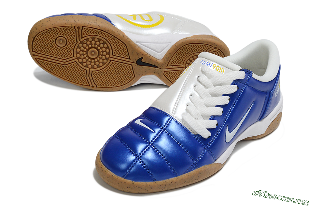 Men's Nike Total 90 III IC Football Shoes - Blue/White/Brown 3