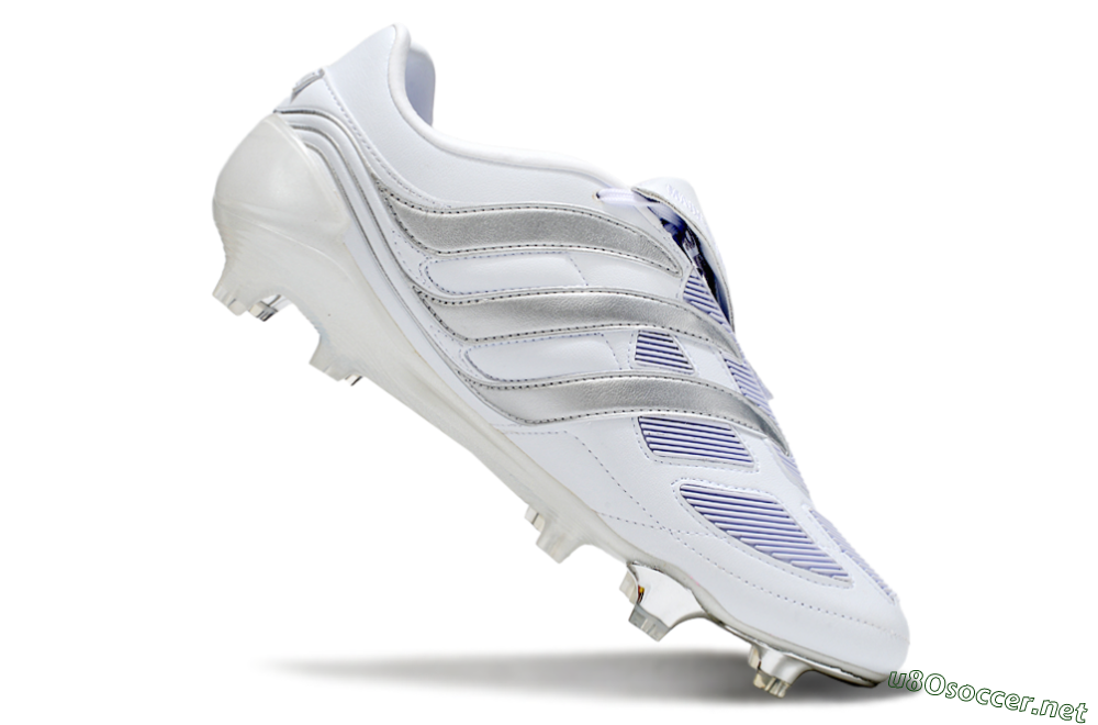 Men's Adidas Predator Precision Elite Foldover Tongue FG Football Boots - Beige/White/Silver 4