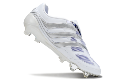 Men's Adidas Predator Precision Elite Foldover Tongue FG Football Boots - Beige/White/Silver
