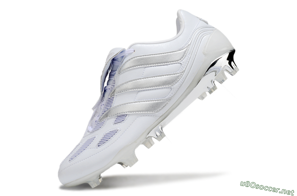 Men's Adidas Predator Precision Elite Foldover Tongue FG Football Boots - Beige/White/Silver 5