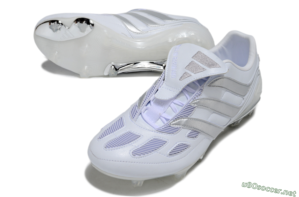 Men's Adidas Predator Precision Elite Foldover Tongue FG Football Boots - Beige/White/Silver 3