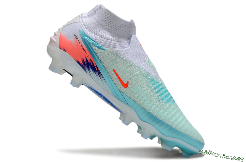 Unisex Nike Phantom 6 High Elite FG Football Boots - Jade/White/Red 4