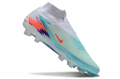 Unisex Nike Phantom 6 High Elite FG Football Boots - Jade/White/Red