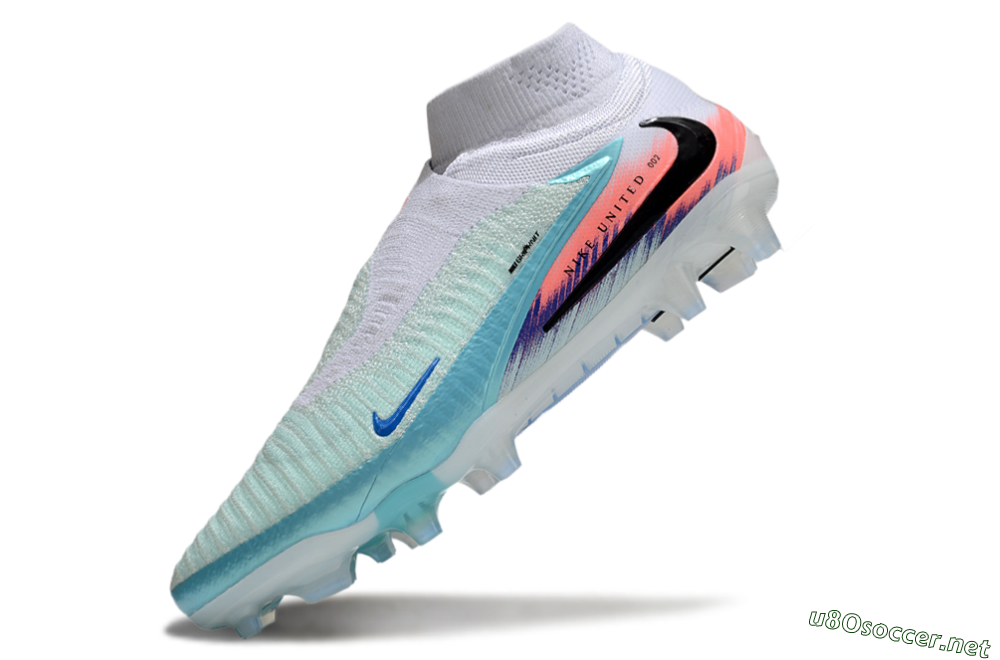 Unisex Nike Phantom 6 High Elite FG Football Boots - Jade/White/Red 5