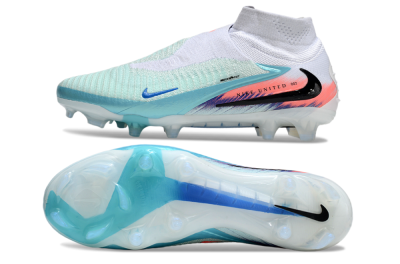 Unisex Nike Phantom 6 High Elite FG Football Boots - Jade/White/Red