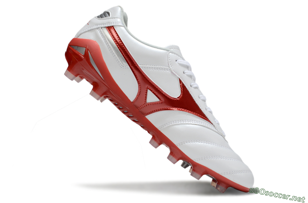 Men's Mizuno Morelia 2 FG Football Boots - White/Red 4