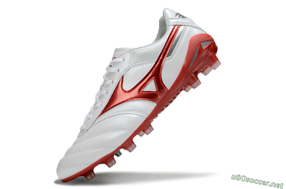 Men's Mizuno Morelia 2 FG Football Boots - White/Red 5