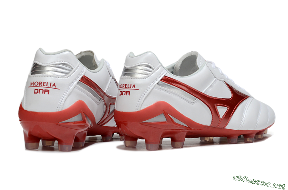 Men's Mizuno Morelia 2 FG Football Boots - White/Red 6