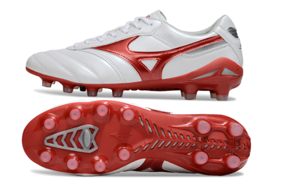 Men's Mizuno Morelia 2 FG Football Boots - White/Red