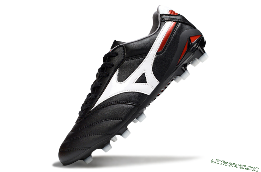 Men's Mizuno Morelia 2 FG Football Boots - Black/White/Red 5