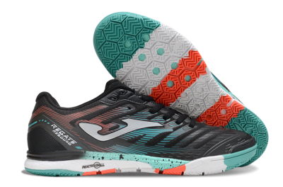 Men's Joma Top Flex IC Football Shoes - Black/Jade/Red