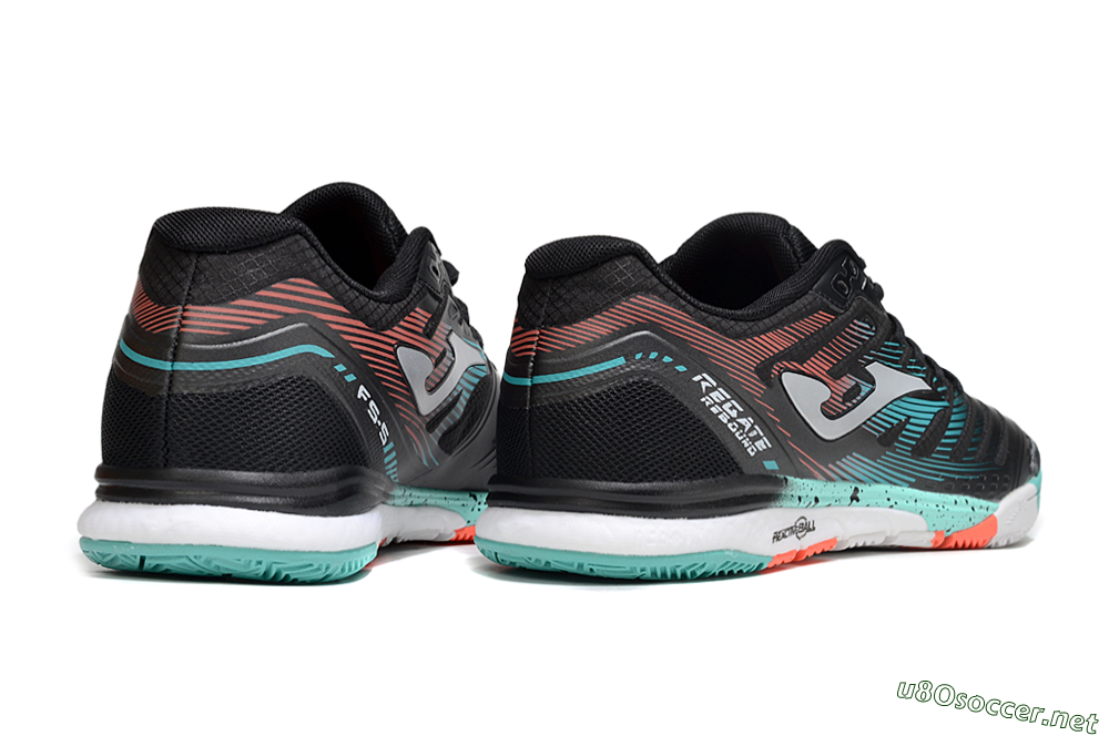 Men's Joma Top Flex IC Football Shoes - Black/Jade/Red 6