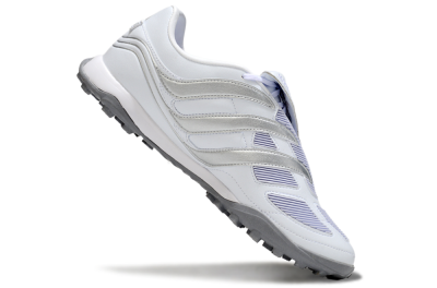 Men's Adidas Predator 25 Elite Foldover Tongue TF Football Shoes - Beige/White/Silver