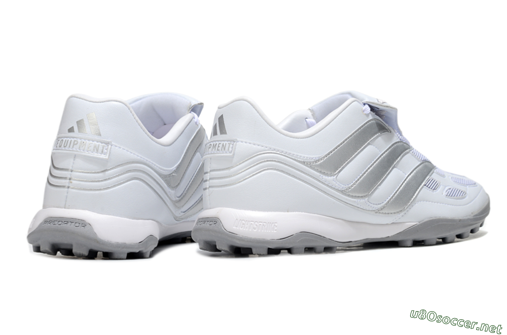 Men's Adidas Predator 25 Elite Foldover Tongue TF Football Shoes - Beige/White/Silver 6