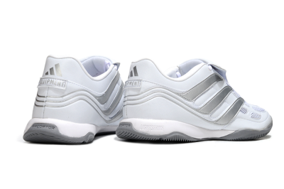 Men's Adidas Predator 25 Elite Foldover Tongue IC Football Shoes - Beige/White/Silver