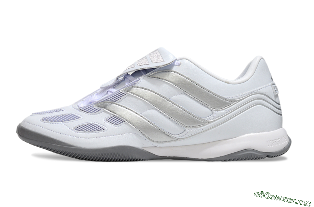 Men's Adidas Predator 25 Elite Foldover Tongue IC Football Shoes - Beige/White/Silver 0