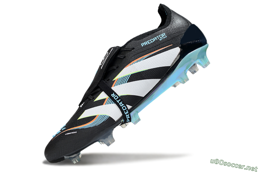 Men's Adidas Predator 25 Elite Foldover Tongue FG Football Boots - Black/White/Jade 5