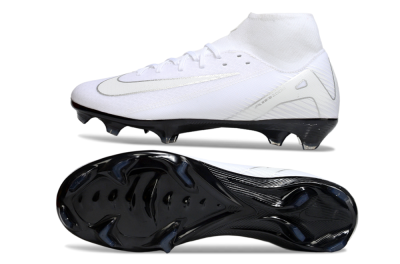 Men's Nike Air Zoom Mercurial Superfly 10 Academy FG Football Boots - White/Silver/Black
