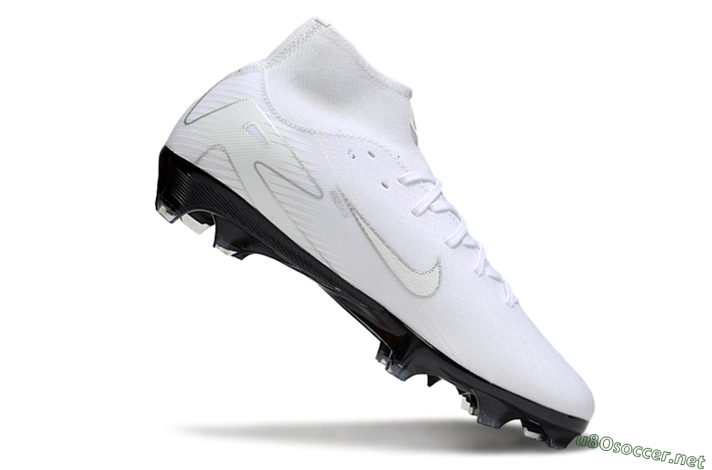 Men's Nike Air Zoom Mercurial Superfly 10 Academy FG Football Boots - White/Silver/Black 4