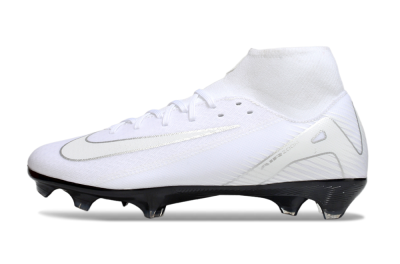 Men's Nike Air Zoom Mercurial Superfly 10 Academy FG Football Boots - White/Silver/Black