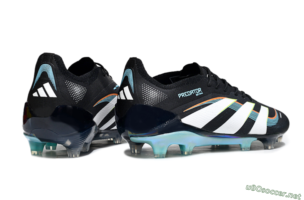 Men's Adidas Predator 25 Elite FG Football Boots - Black/White/Jade 6