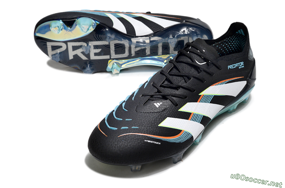Men's Adidas Predator 25 Elite FG Football Boots - Black/White/Jade 3