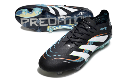 Men's Adidas Predator 25 Elite FG Football Boots - Black/White/Jade
