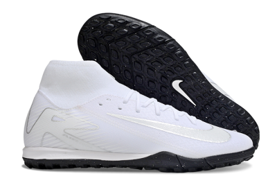 Men's Nike Air Zoom Mercurial Superfly 10 Academy TF Football Shoes - White/Silver/Black