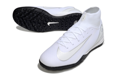 Men's Nike Air Zoom Mercurial Superfly 10 Academy TF Football Shoes - White/Silver/Black