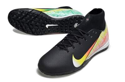 Men's Nike Air Zoom Mercurial Superfly 10 Academy TF Football Shoes - Black/Yellow/Red