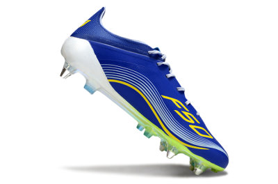 Men's Messi x Adidas F50 Elite SG Football Boots - Blue/Yellow/White