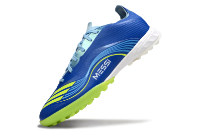 Men's Messi x Adidas F50 Pro TF Football Shoes - Blue/Yellow/White