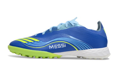 Men's Messi x Adidas F50 Pro TF Football Shoes - Blue/Yellow/White
